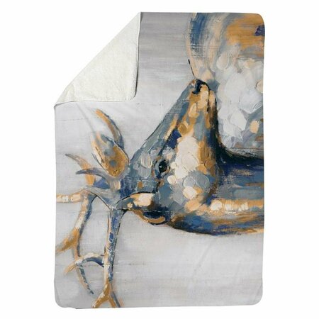 BEGIN HOME DECOR 60 x 80 in. Golden Deer-Sherpa Fleece Blanket 5545-6080-AN21-1